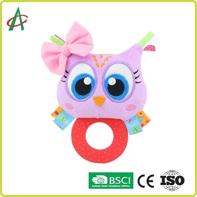 ASTM 손으로 만든 무독성 아기 봉제 딸랑이와 Teether