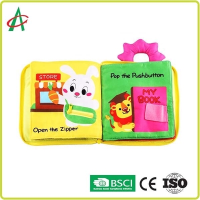 아기들 ASTM 규격 동안 폴리에스테르 20x20cm 부드러운 직포 책