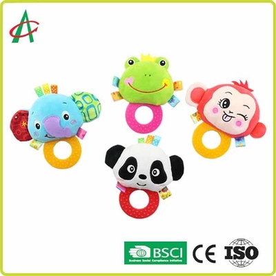 ASTM 손으로 만든 무독성 아기 봉제 딸랑이와 Teether