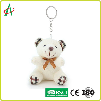 CPSIA 봉제 작은 테디 베어 열쇠 고리 10cm 높이